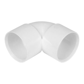 White 40mm Solvent 90 Degree Elbow