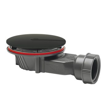 Wirquin Slim+ Extra Flat Shower Waste - Black