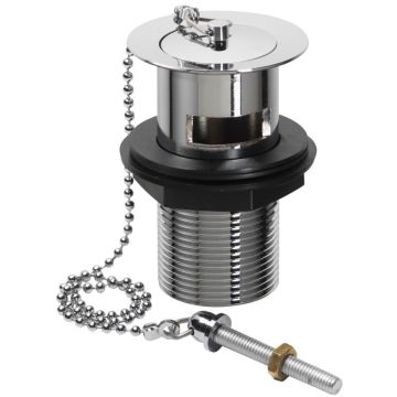 Slotted Metal Basin Waste with Chrome Metal Plug & Chain