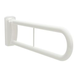 Bathex Stainless Steel Hinged Arm Support Rail 760mm - White