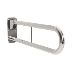 Bathex Stainless Steel Friction Double Arm Hinged Support Rail 760mm - Mirror Polish