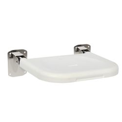 Bathex Friction Shower Seat with Stainless Steel Frame & Backplates - Mirror Polish