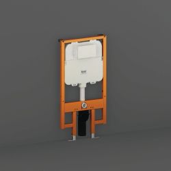RAK 8Cm Slimline Front Flush Regular Concealed Cistern & Frame For Wall Hung Pan - Orange