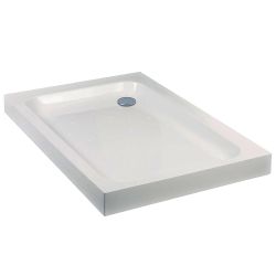 Lakes Traditional 80mm High Rectangular Stone Resin Shower Tray 1000mm x 760mm