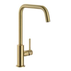 Abode Althia 1 Tap Hole Single Lever Sink Mixer - Brushed Brass