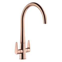 Abode Coniq R Dual Lever Monobloc Sink Mixer - Polished Copper