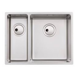 Abode Matrix R15 Stainless Steel Undermount Sink with 1.5 Bowl & Kit 740mm - Right Hand