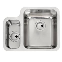 Abode Matrix R50 Stainless Steel Undermount Sink with 1.5 Bowl & Kit 572mm - Right Hand