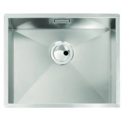 Abode Matrix RO Stainless Steel Undermount Square Sink with 1 Bowl & Kit 540mm