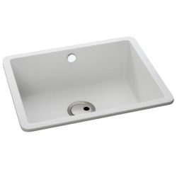 Abode Matrix SQ GR15 Granite Inset Sink with 1 Bowl & Kit 560mm - White