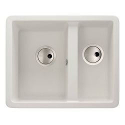 Abode Matrix SQ GR15 Granite Inset Sink with 1.5 Bowl & Kit 560mm - White
