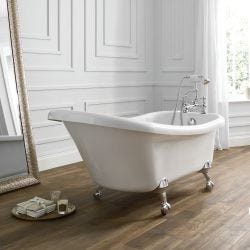 April Eldwick Traditional Freestanding Bath 1500mm x 750mm with Ball & Claw Feet