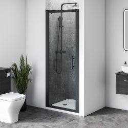 Aqua i 6 Black Pivot Shower Door 700mm x 1900mm High