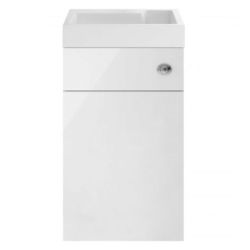 Nuie Athena 500mm Floor Standing 2 in 1 Toilet And Corner Tap Hole Basin Unit with Round Toilet