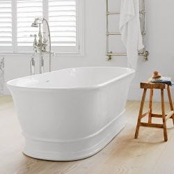 BC Designs Aurelius Freestanding Cian Bath 1740mm x 760mm - Polished White