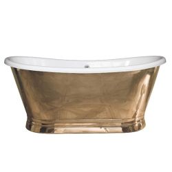 BC Designs Freestanding Copper Boat Bath 1500mm x 725mm - Copper / Enamel