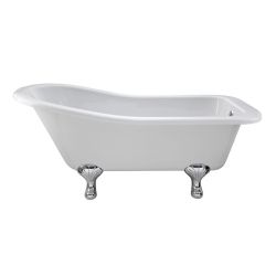 BC Designs Fordham Slipper Bath 1500mm x 770mm with Feet Set 1 - Polished White
