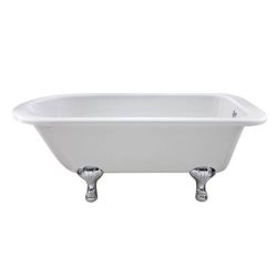 BC Designs Mistley Single Ended Bath 1700mm x 750mm with Feet Set 1 - Polished White
