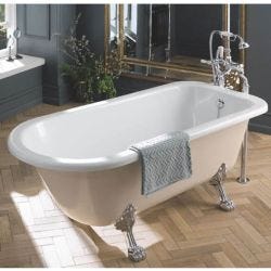BC Designs Mistley Single Ended Bath 1700mm x 750mm with Feet Set 2 - Polished White