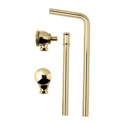 BC Designs Push Down Exposed Extended Bath Waste - Brushed Gold
