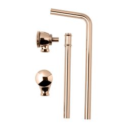 BC Designs Push Down Exposed Extended Bath Waste - Copper