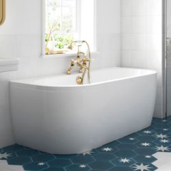 BC Designs SolidBlue Monreale Back To Wall Bath Front Panel 1700mm x 560mm