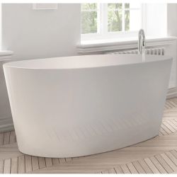 BC Designs Sorpressa Freestanding Cian Bath 1510mm x 760mm - White Silk Matt