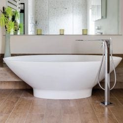 BC Designs Tasse Freestanding Cian Bath 1770mm x 880mm - White