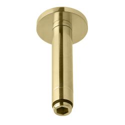 BC Designs Victrion 210mm Ceiling Mounted Round Shower Arm - Brushed Gold