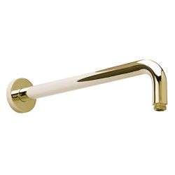 BC Designs Victrion 357mm Wall Mounted Straight Shower Arm - Brushed Gold