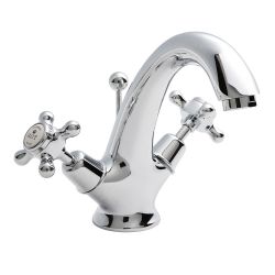 BC Designs Victrion Crosshead Mono Basin Mixer Tap - Brushed Chrome