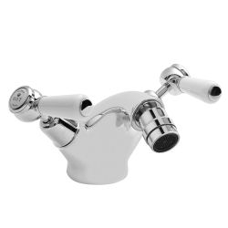 BC Designs Victrion Crosshead Mono Bidet Mixer Tap with Pop Up Waste - Chrome
