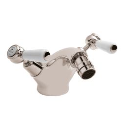 BC Designs Victrion Lever Mono Bidet Mixer Tap with Pop Up Waste - Brushed Nickel
