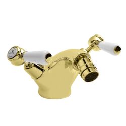 BC Designs Victrion Lever Mono Bidet Mixer Tap with Pop Up Waste - Gold
