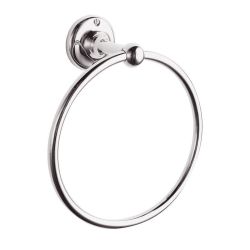 BC Designs Victrion Wall Mounted 165mm Round Towel Ring - Chrome