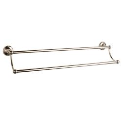 BC Designs Victrion Wall Mounted 658mm Double Towel Rail - Brushed Nickel