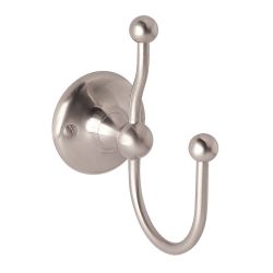 BC Designs Victrion Wall Mounted Double Robe Hook - Nickel