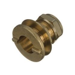 Brass Compression Straight Tank Connector 15mm