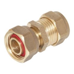 Brass Compression Straight Tap Connector 15mm x 1/2"