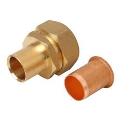Brass Copper to Poly Adaptor 25mm x 22mm
