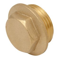 Brass Flanged Hexagon Plug 1" Male