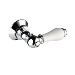 Bristan Extended Traditional Cistern Lever White / Chrome