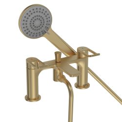 Bristan Saffron Bath Shower Mixer & Kit - Brushed Brass