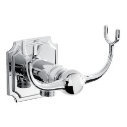 Bristan Traditional Wall Outlet With Handset Cradle & Square Plate - Chrome