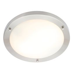 BTL Sigma Large Flush Ceiling Light (Bulb) - Chrome