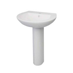 Lecico Trade 500mm 1 Tap Hole Basin with Full Pedestal