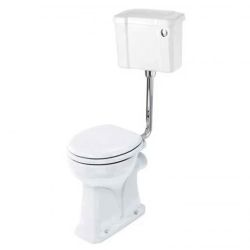 Burlington 440 Regal Low Level Toilet & Cistern with Button - White 