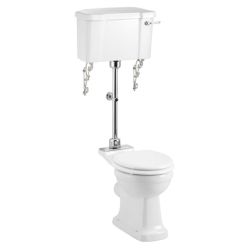Burlington 440 Regal Medium Level Toilet & Cistern with Lever - White
