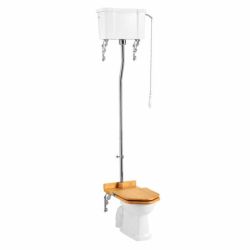 Burlington 520 Standard High Level Toilet & Single Flush Cistern - White