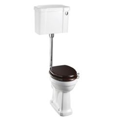 Burlington 520 Standard Medium Level Toilet & Cistern with Button - White